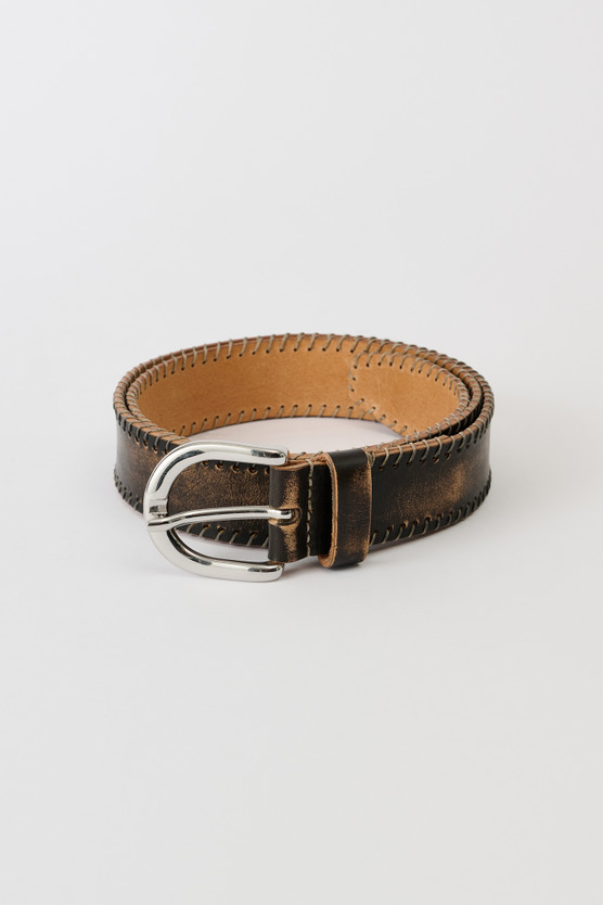 Our Legacy - Friday Belt Vintage Black Leather