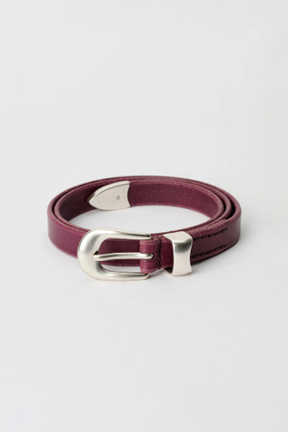 2 Cm Belt Shadow Berry Leather
