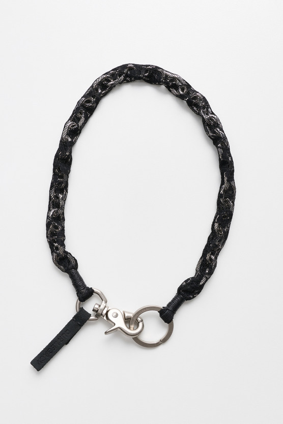 アクセサリー our legacy leather bracelet Our Legacy - Superslim Bracelet Grizzly Black Leather