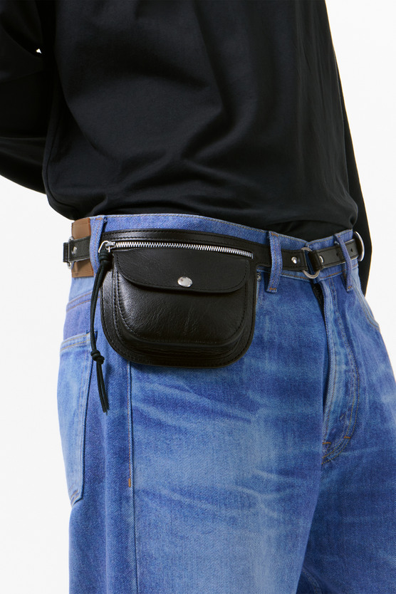 Our Legacy - Purse Belt Malleable Black Bull Hide
