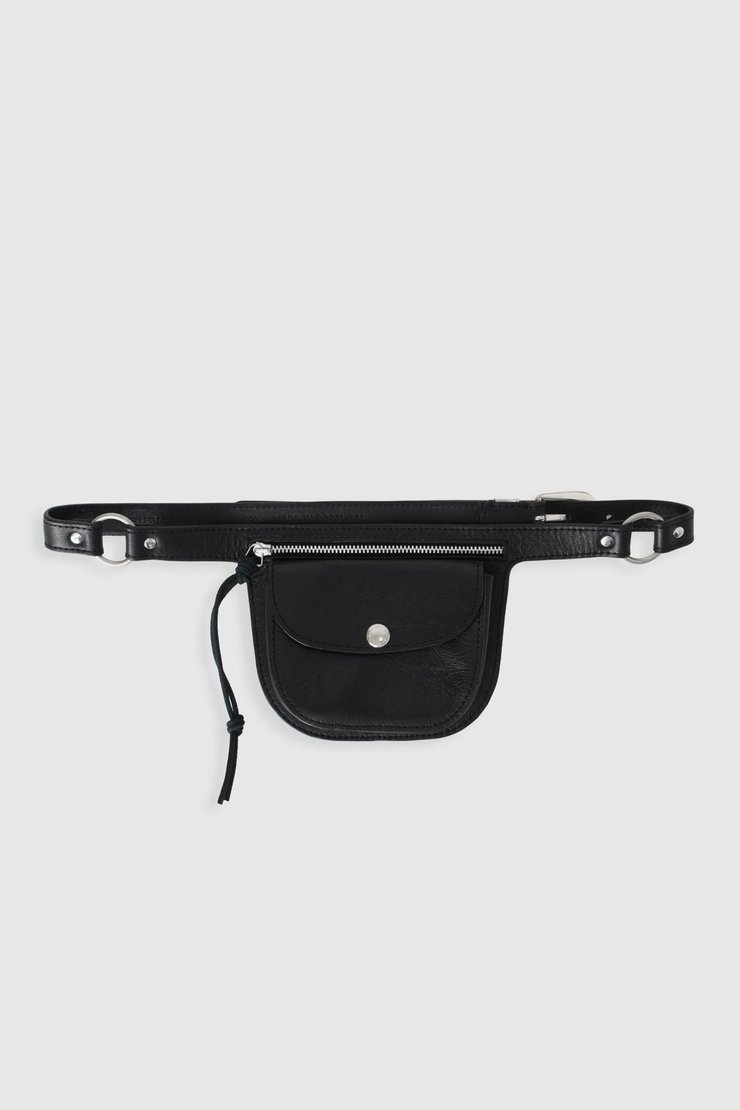 Our Legacy - Purse Belt Malleable Black Bull Hide