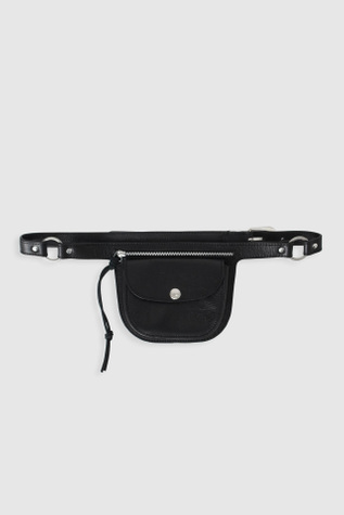 Purse Belt Malleable Black Bull Hide