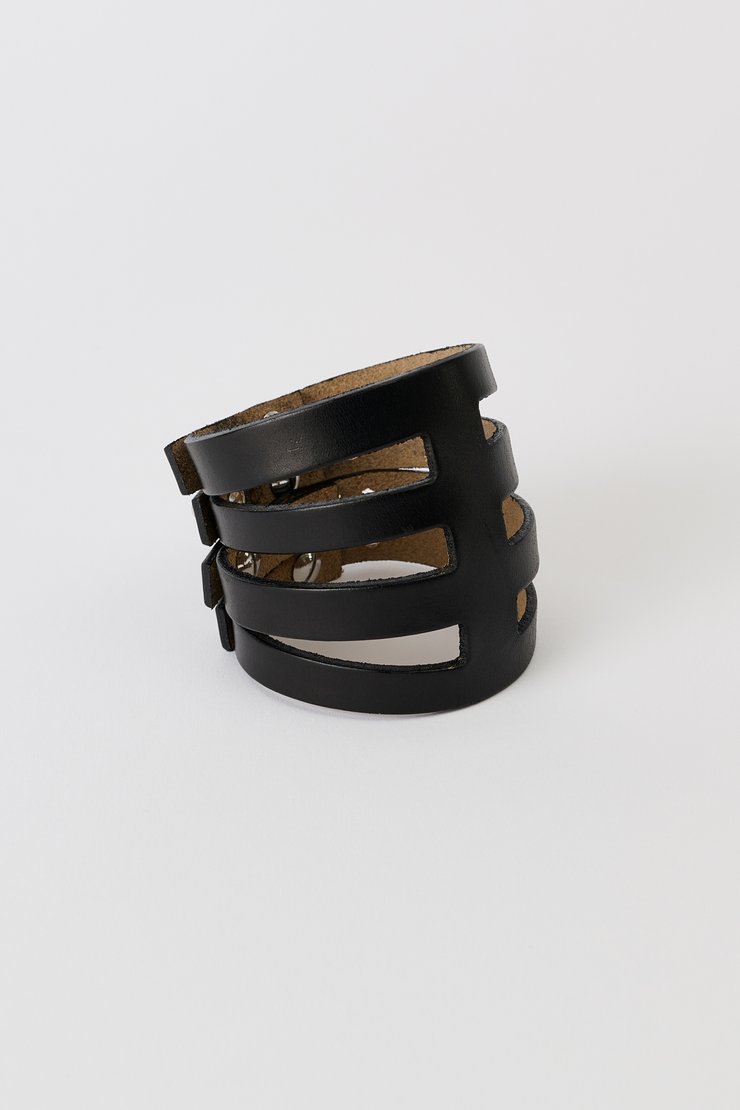 Our Legacy - Rib Bracelet Black Chromexcel Leather