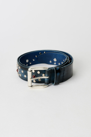Vortex Belt Vintage Black Ocean Leather