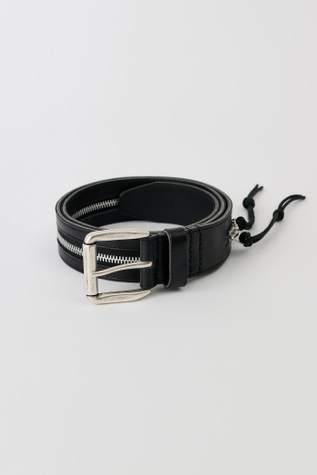 Our Legacy - Zipped Belt Malleable Black Bull Hide