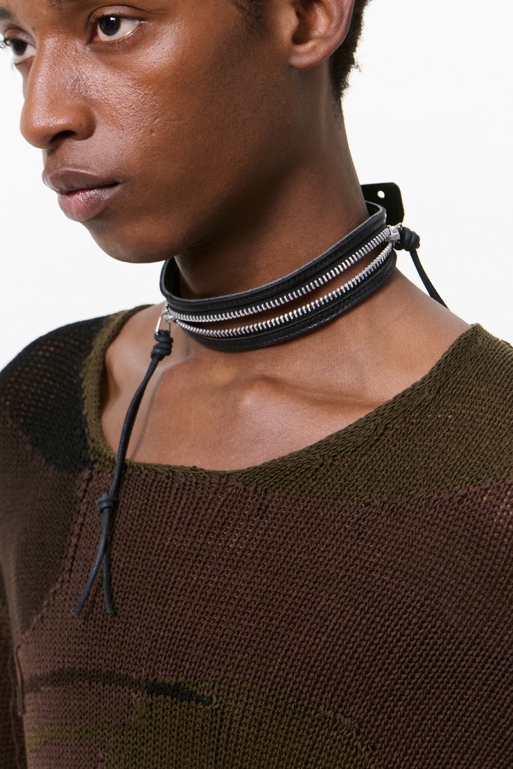 アクセサリー ourlegacy super slim ladon choker Our Legacy - Ladon Ecru Leather