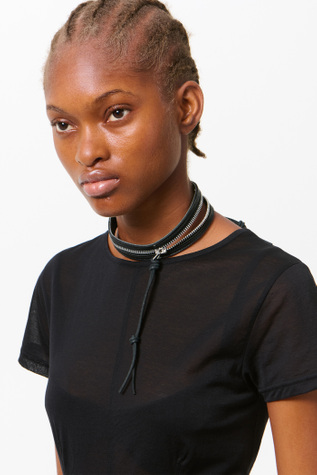 Our Legacy - Zipped Choker Malleable Black Bull Hide