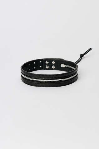Our Legacy - Zipped Choker Malleable Black Bull Hide