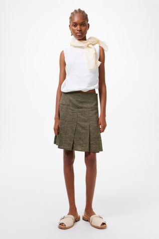 Girdle Skirt Deep Husk Soft Grain Weave