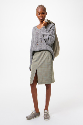 Siren Skirt Frosted Moss Check Nexwool
