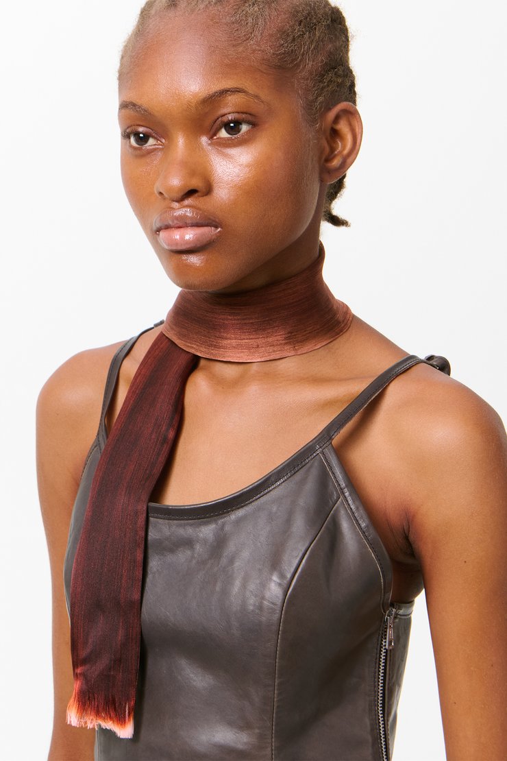 Our Legacy - Net Scarf Black Ragged Open Linen