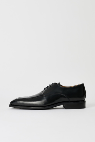 Railway Shoe Glazed Black Leather