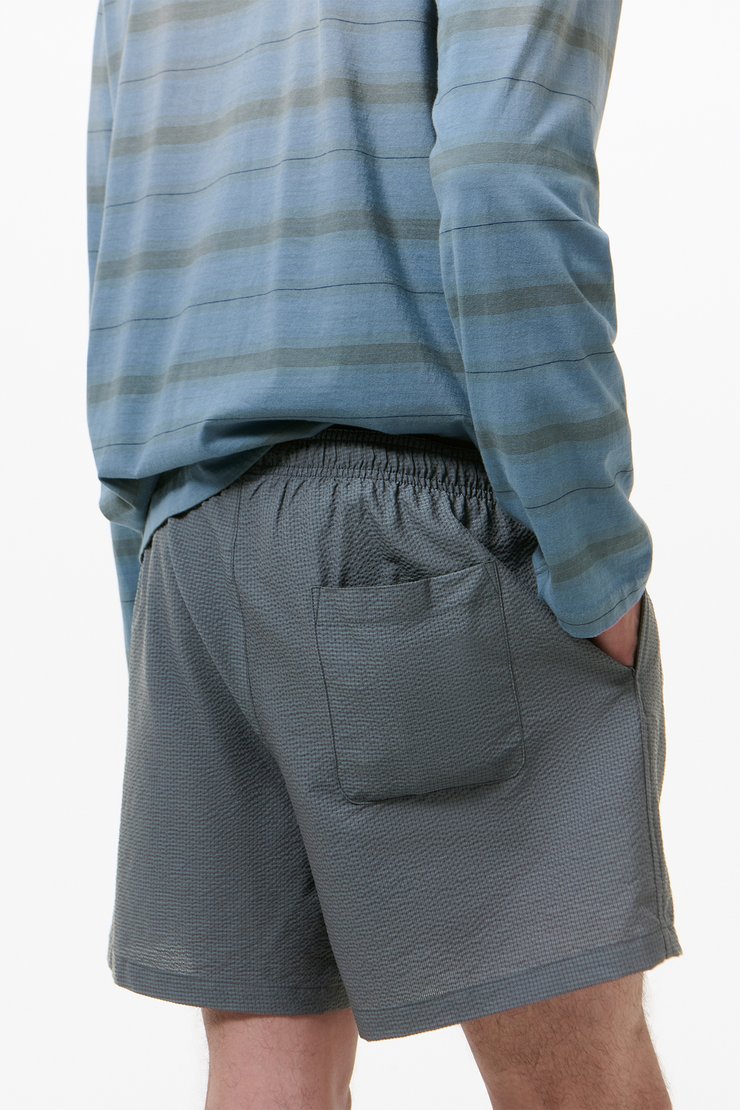 Our Legacy - Split Shorts Sage Trail Check Dryline Weave