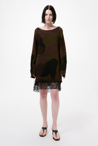 False Roundneck Camo Cotton Rafia
