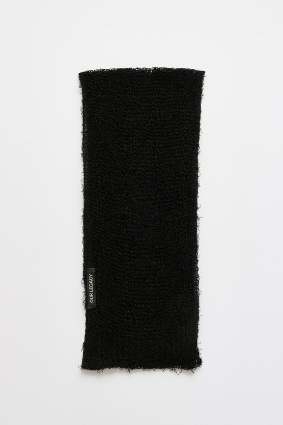 Our Legacy - Net Scarf Black Ragged Open Linen