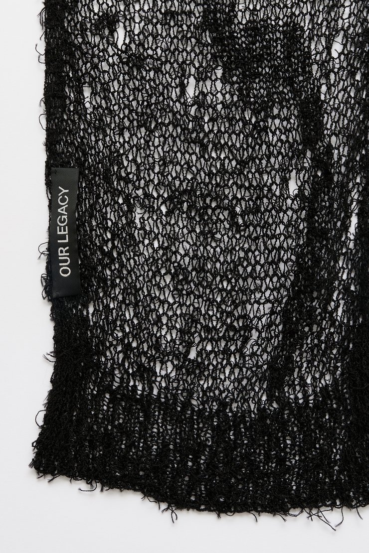 Our Legacy - Estate Scarf Black Fuzzy Alpaca