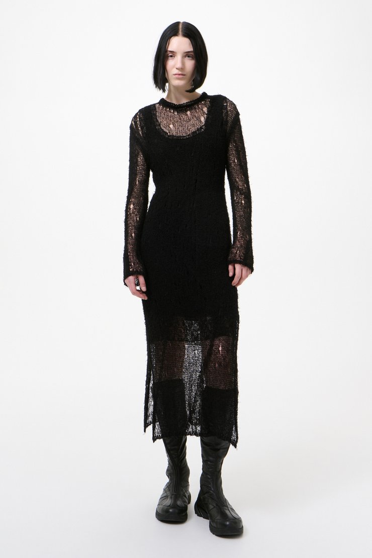 loose black sweater dress MILLE Brianna Sweater Dress in Black L/XL