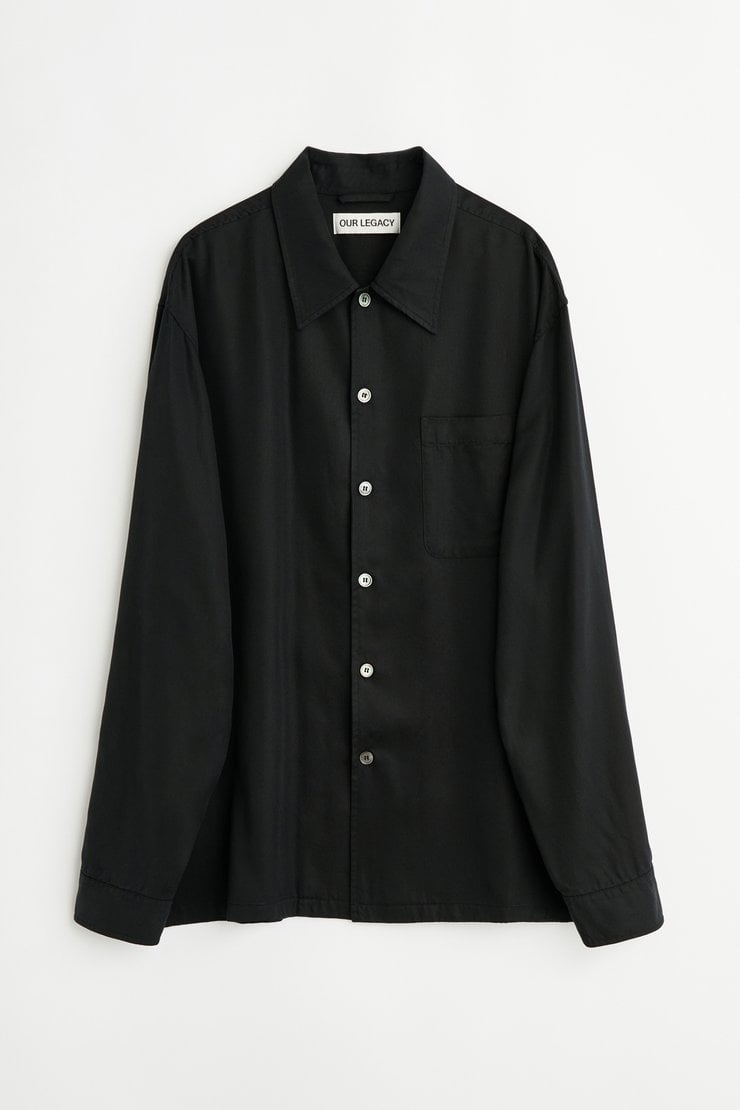 【OUR LEGACY】26SS EVERY SHIRT 44 Our Legacy - Every Shirt Draping Black Lyocell