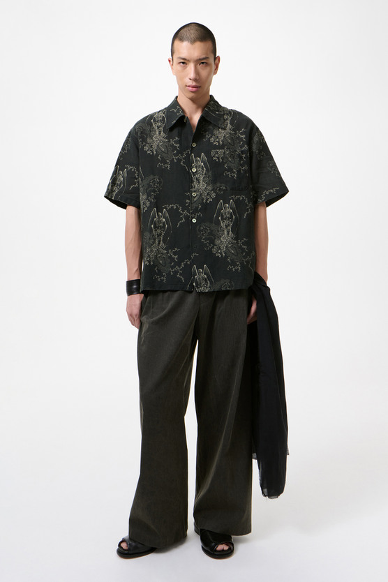 Our Legacy - Every Shirt Shortsleeve Death Paisley Print Cotton Linen