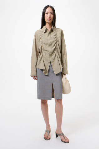 Jumble Shirt Faint Check Cotton Gauze