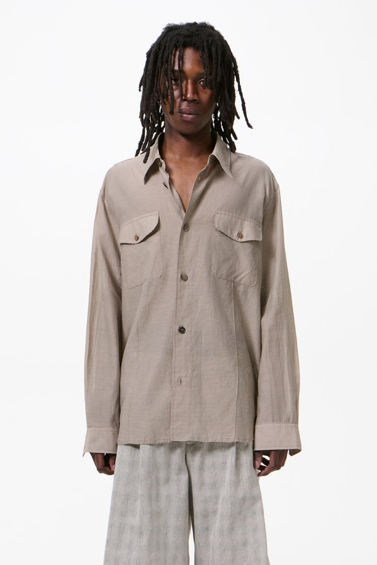 Our Legacy - Borrowed Shirt Check Please Print