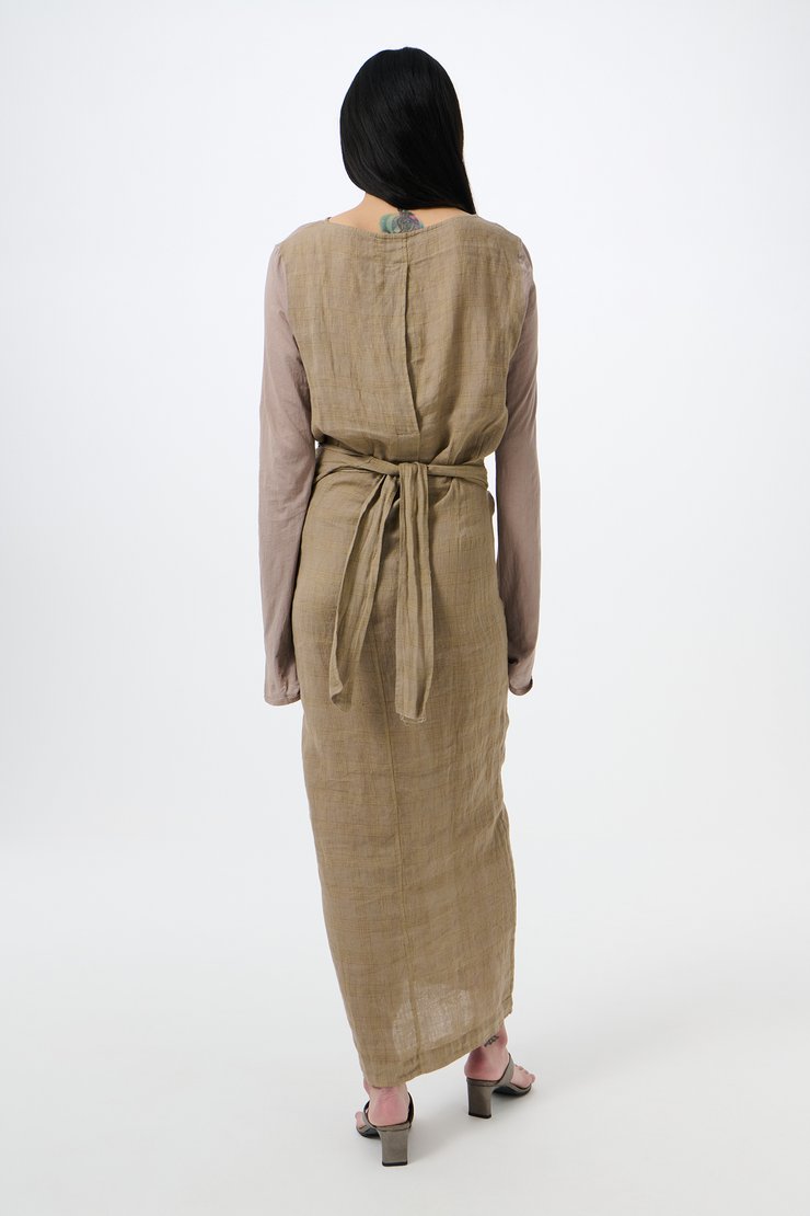 Our Legacy - Twisted Dress Vacay Check Gauze Linen