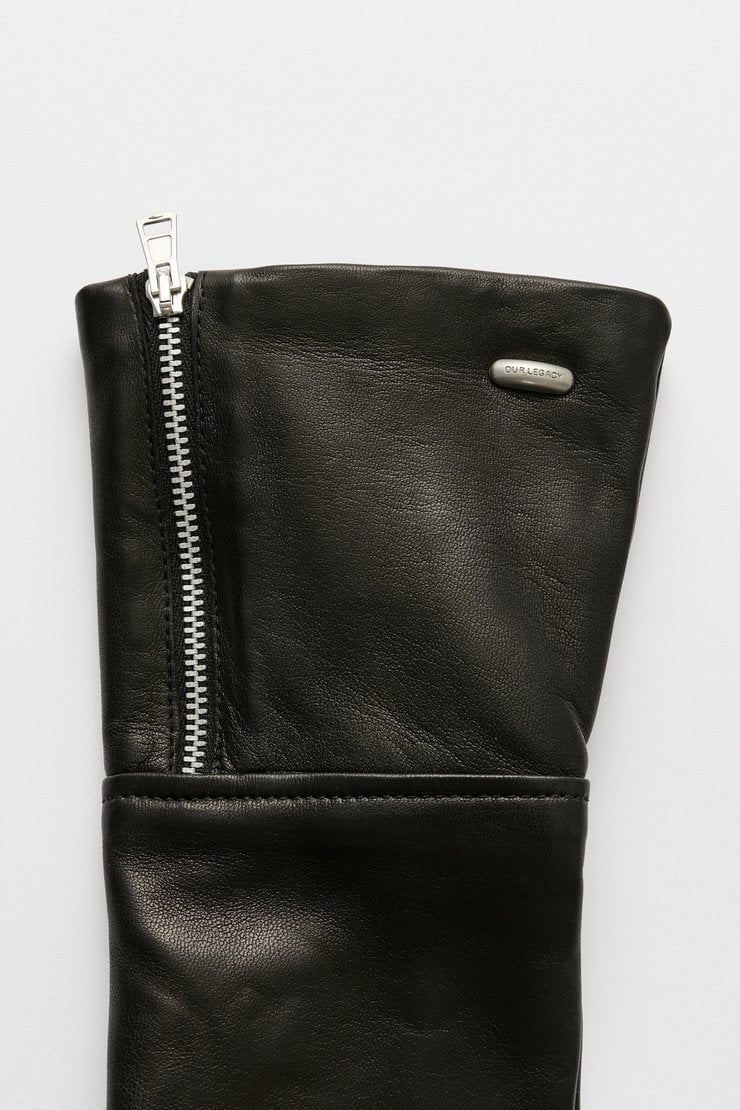 Our Legacy - Zipped Glove Black Nappa