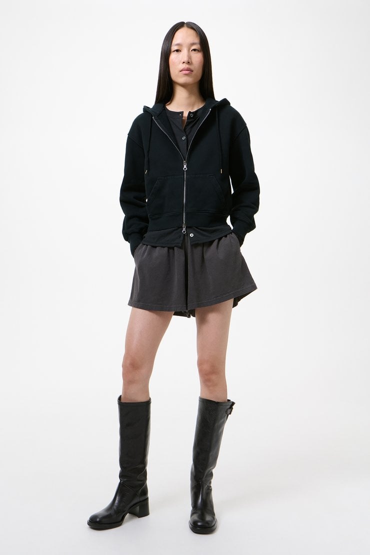 Our Legacy - Slim Zip Longsleeve Merlot Houndini Check Velour