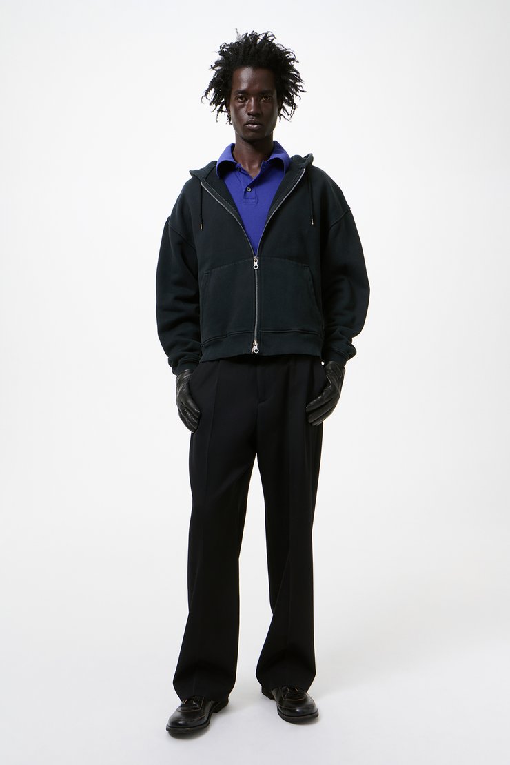 RASCAL HOOD - Washed Black Star Fleece