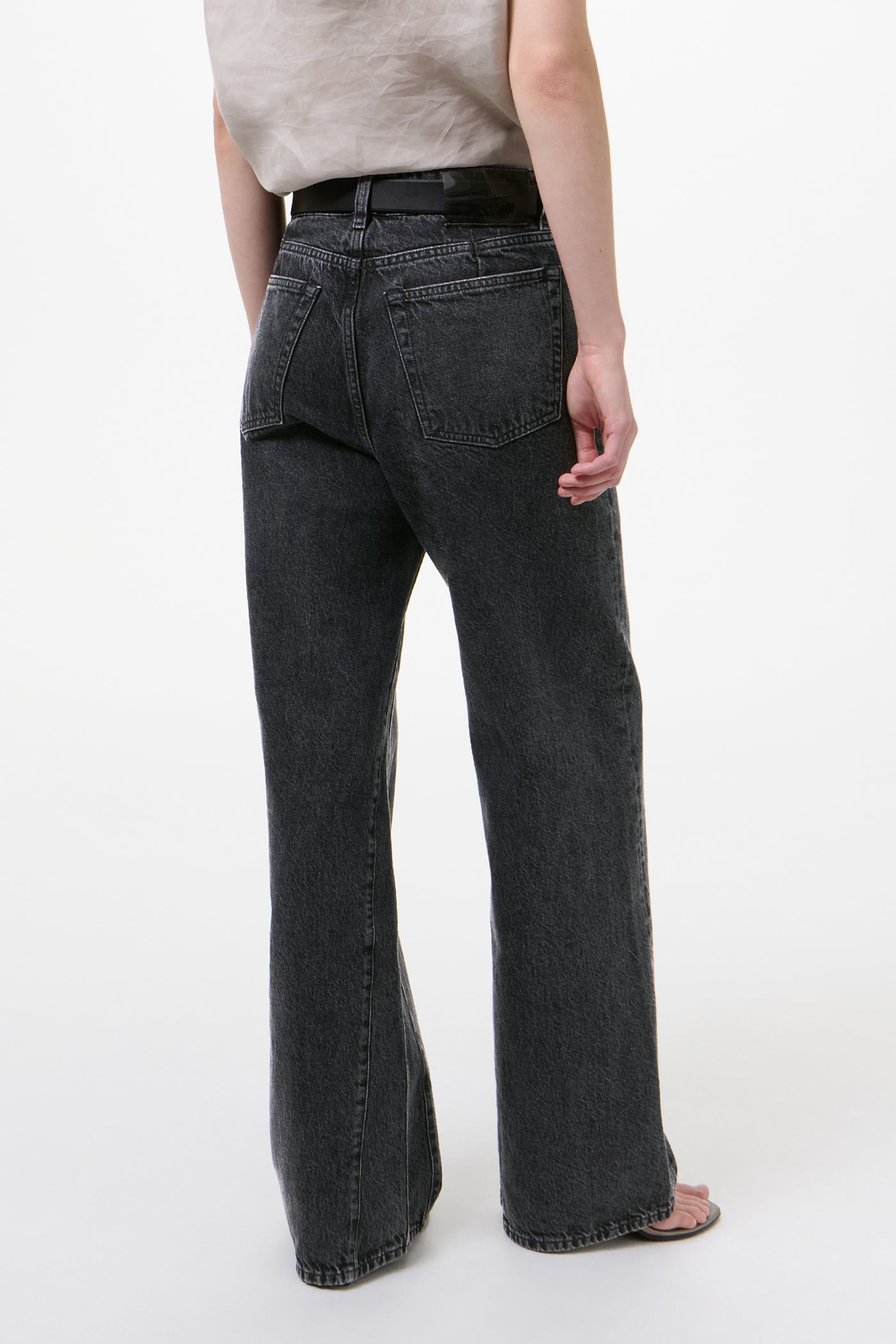 パンツ OUR LEGACY TREBLE CUT W4255TH Treble Cut Jean in Black Coated Wash