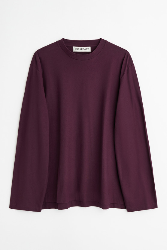 Our Legacy - Box Longsleeve Damson High Twist Jersey