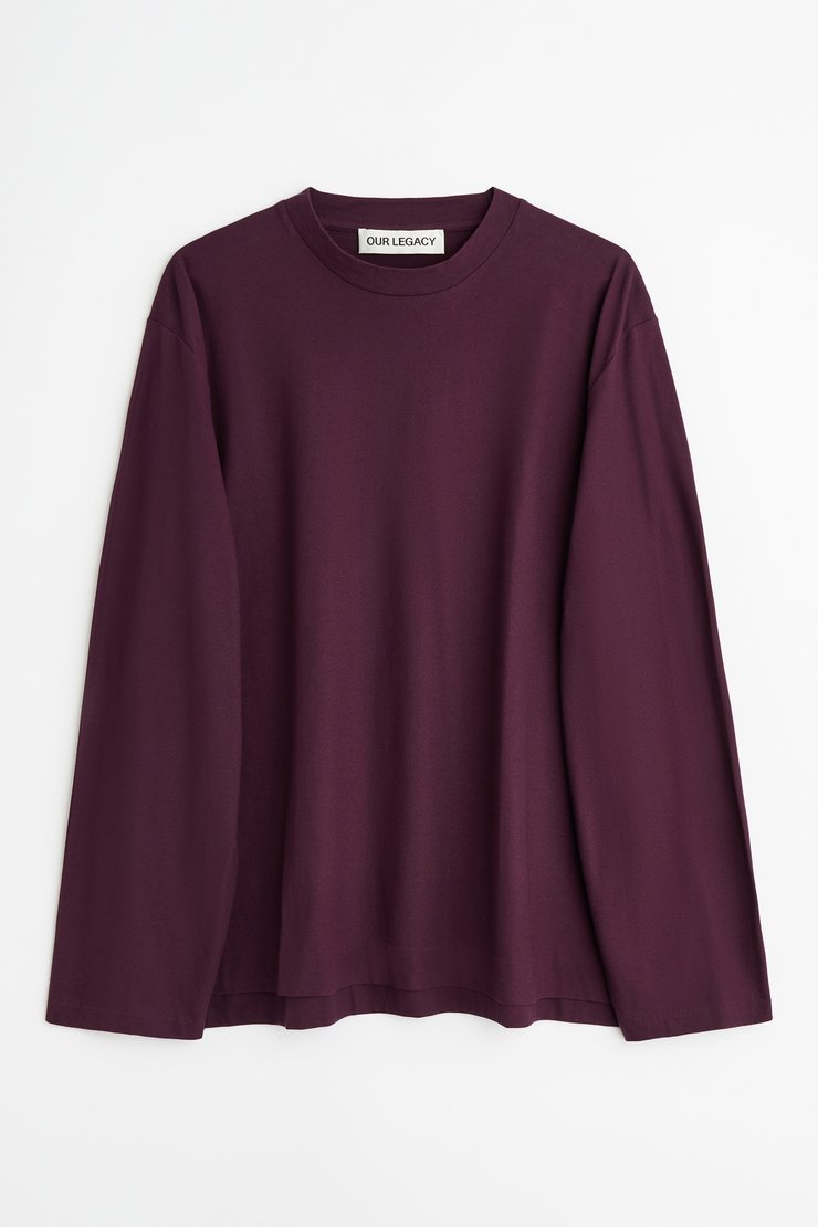 Our Legacy - Box Longsleeve Damson High Twist Jersey