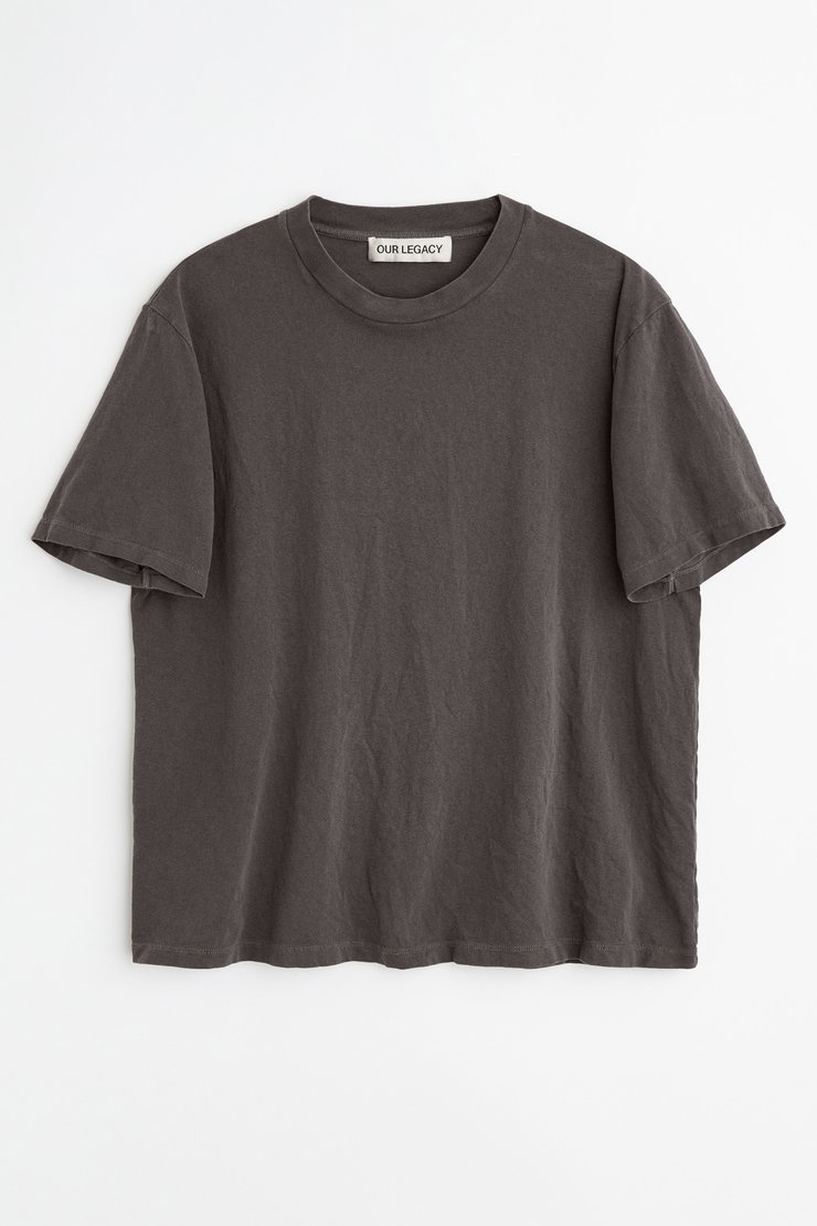 【新品】OUR LEGACY Box T-Shirt Sulphur Black Our Legacy - Box T-Shirt Worn Graphite Legacy Jersey