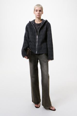 ジャケット・アウター our legacy FULL ZIP HOOD Hairy Wool Our Legacy Full Zip Hood Black Hairy Wool