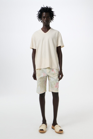 Gorge V-Neck Cream High Twist Jersey
