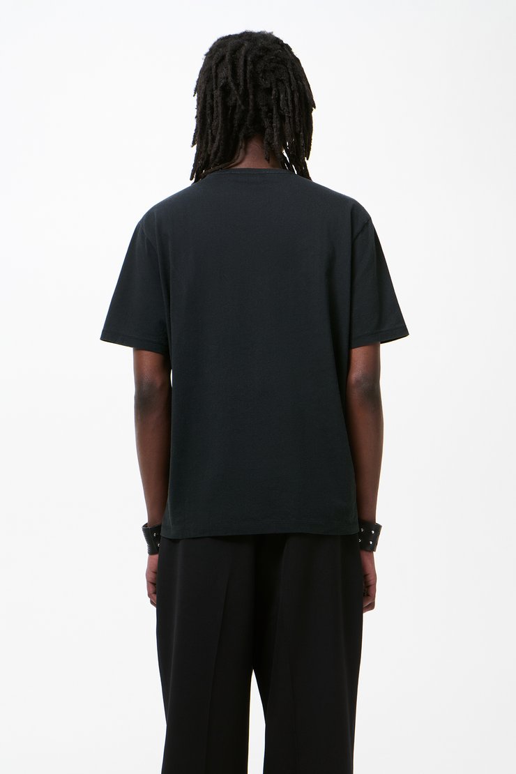 Our Legacy - Double Lock U Neck Black Flower Jacquard Gauze