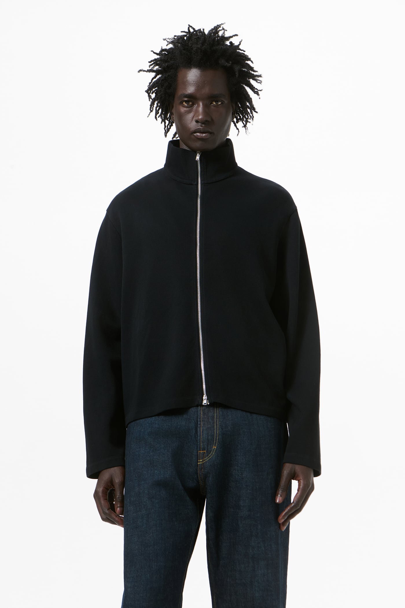 Our Legacy - Shrunken Fullzip Black Athletic Rib
