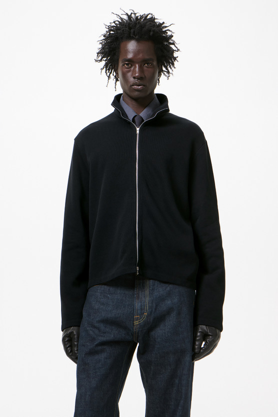 Our Legacy - Shrunken Fullzip Black Athletic Rib