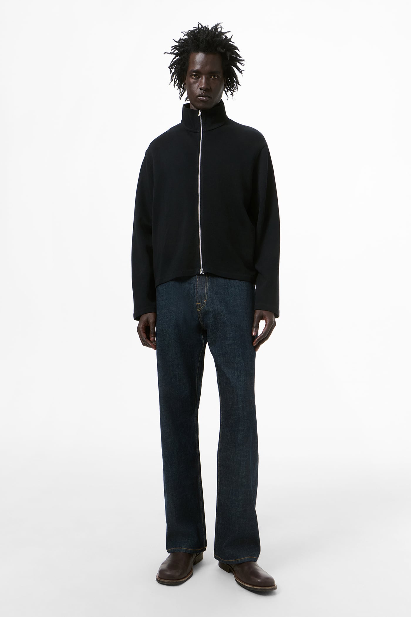 Our Legacy - Shrunken Fullzip Black Athletic Rib
