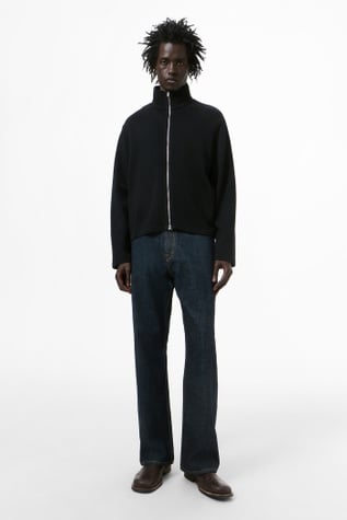 Our Legacy - Shrunken Fullzip Black Athletic Rib