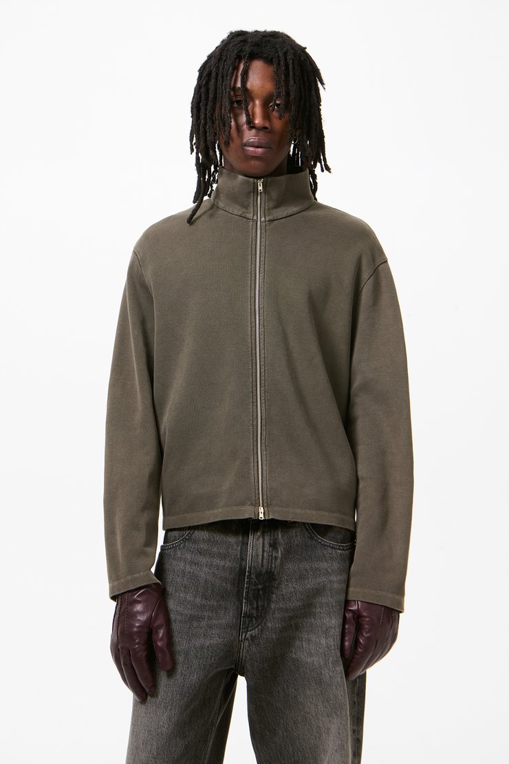 Our Legacy - Shrunken Fullzip Worn Graphite Athletic Rib