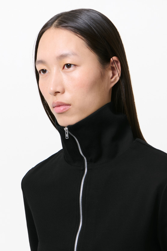 Our Legacy - Slim Zip Longsleeve Coal Essential Rib