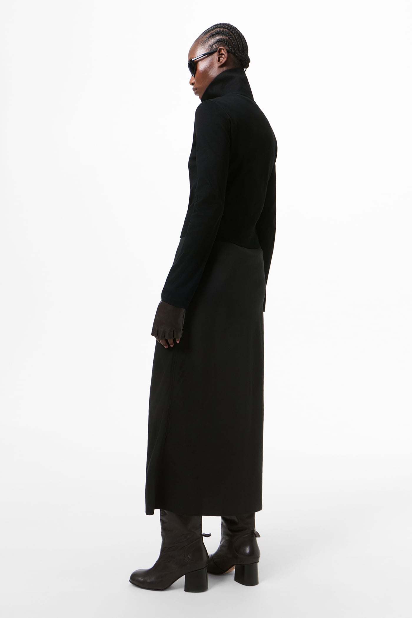 Our Legacy - Slim Zip Longsleeve Coal Essential Rib