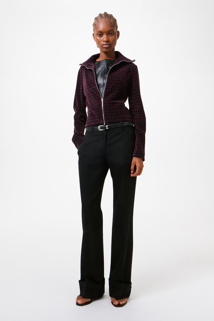 ひ*り様 OUR LEGACY SLIM ZIP LONGSLEEVE 32 Our Legacy - Slim Zip Longsleeve Indulgent Choco Cable Jacquard