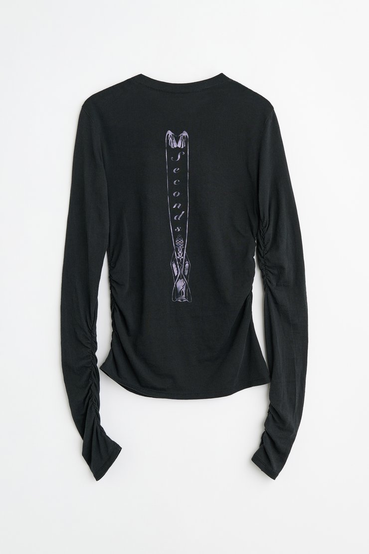 Our Legacy - Heat Longsleeve Black Flower Jacquard Gauze Our Legacy - Heat Longsleeve Black Flower Jacquard Gauze