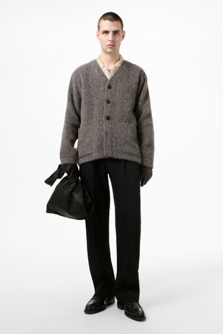 Cardigan Mole Grey Hairy Wool