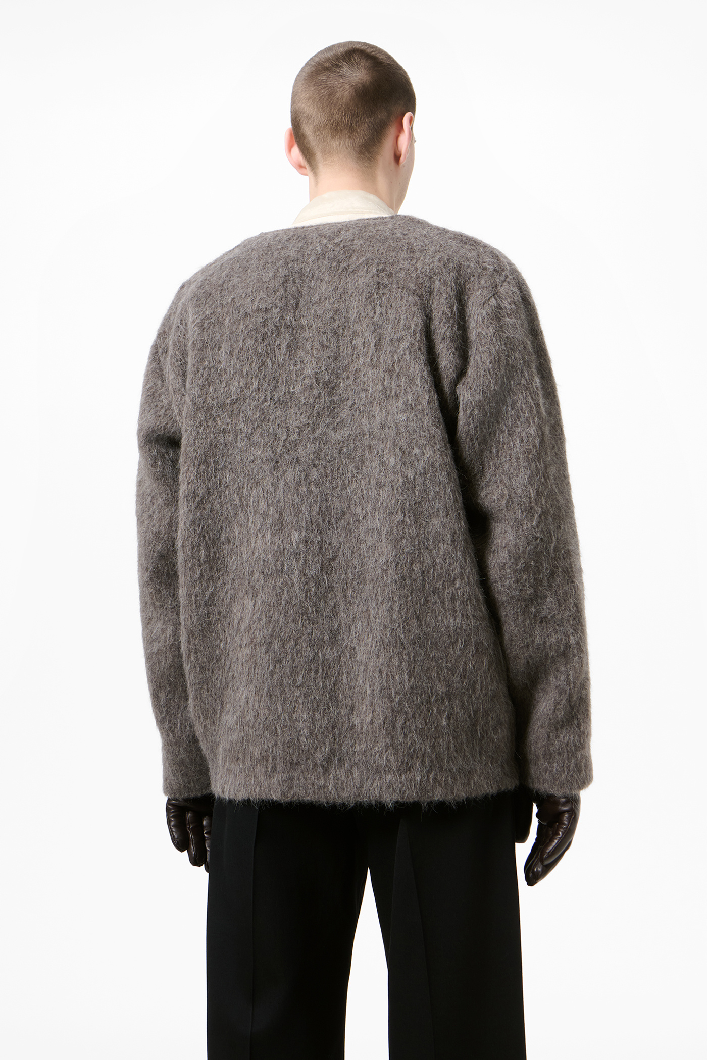 Our Legacy - Cardigan Mole Grey Hairy Wool