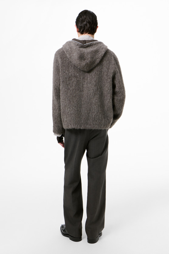 Our Legacy - Full Zip Hood Mole Grey Hairy Wool