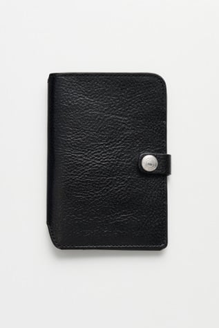 Passport Cover Deep Black Leather