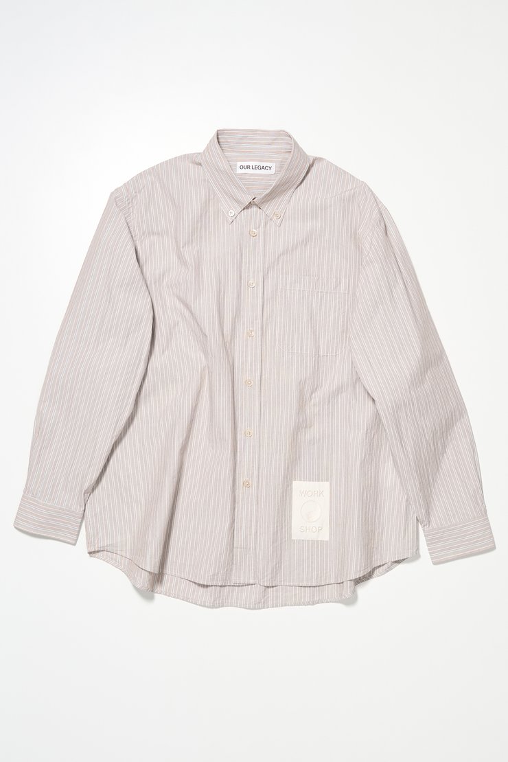 Our Legacy - Work Shop Shirt Brown Multi Stripe Cotton